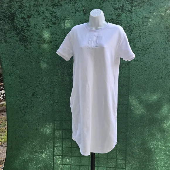 Armani Exchange White Midi Dress 333 - Picture 4 of 13